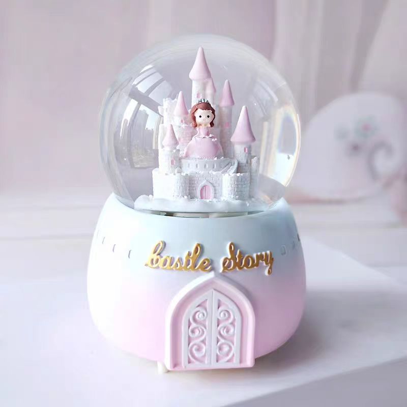Venta directa de fábrica bola de cristal música caja de música para enviar compañeros de clase niña niña niña regalo de cumpleaños niña princesa día del niño