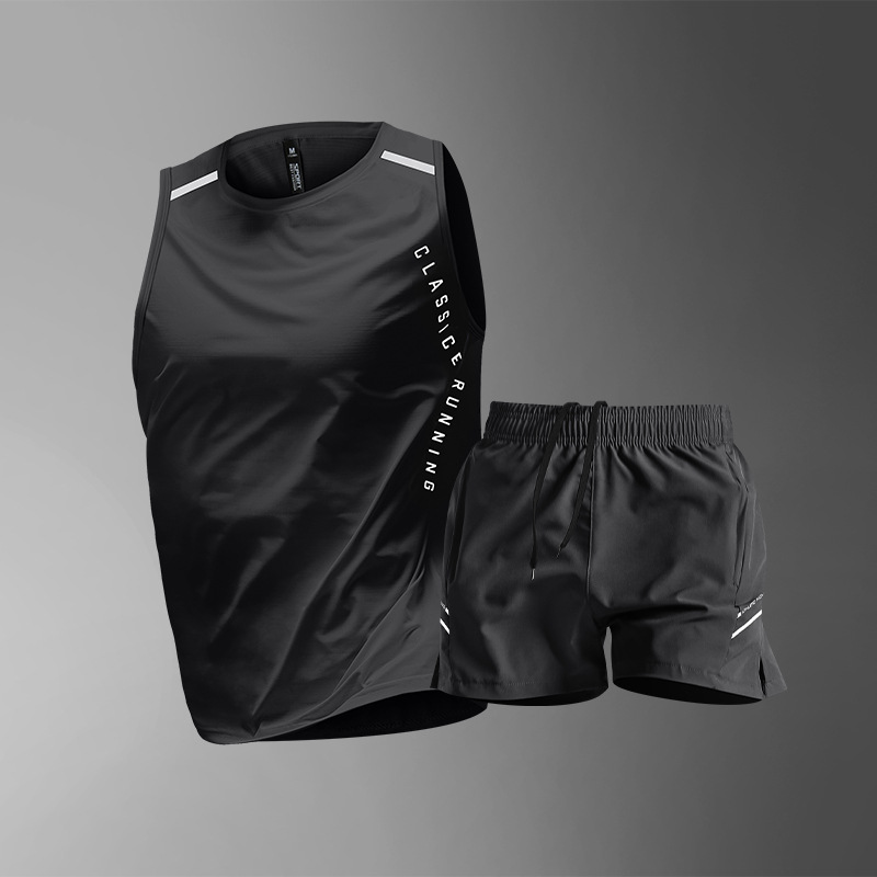 Hielo running suit hombre chaleco de verano velocidad ropa de entrenamiento de baloncesto de maratón ropa de fitness
