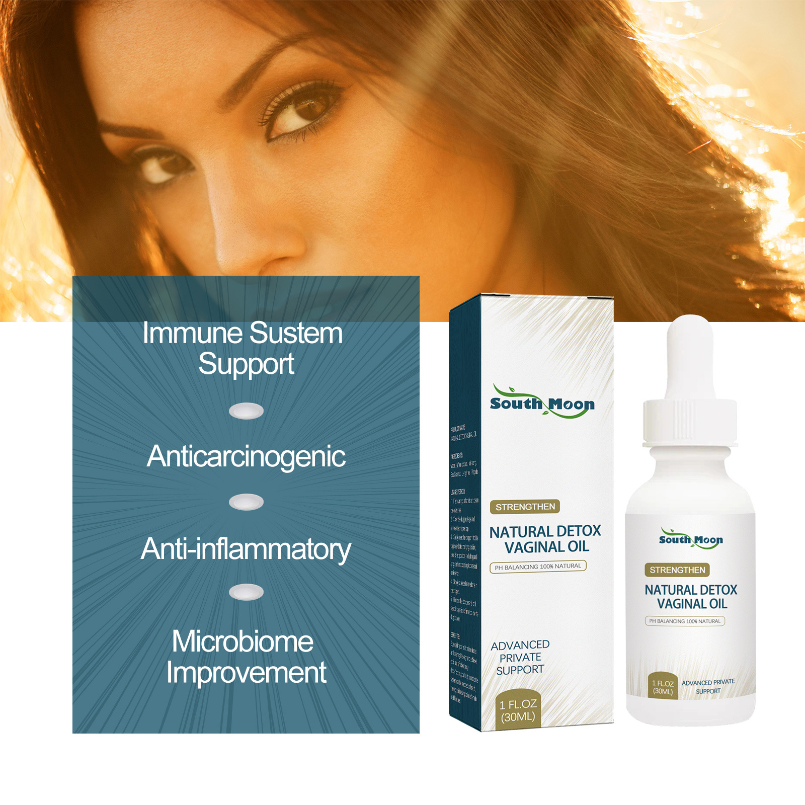 South Moon Feminine Care Essence Feminine firming, cleansing, anti-itching, odor-removing, matte and nourishing essence_voghion.com