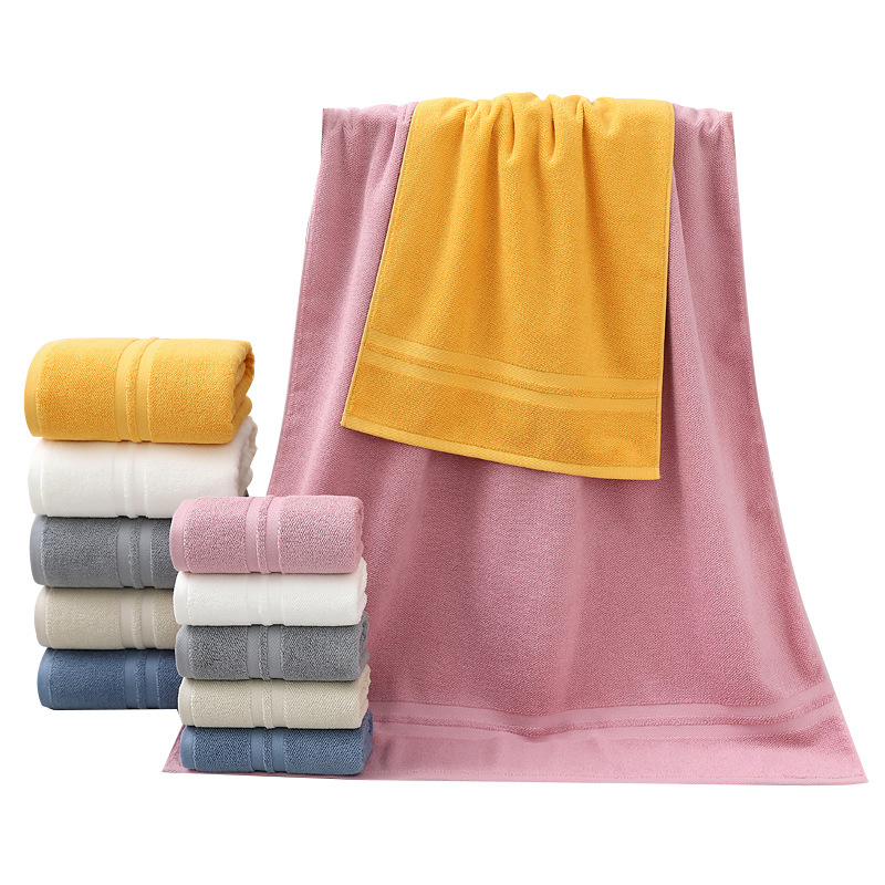 pure cotton household men and women Sets of towels water uptake Plain colour 40*80 enlarge thickening towel hotel Bath towel 80*150