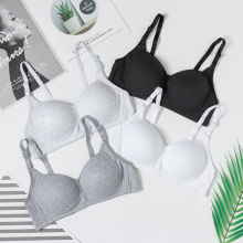 少女纯棉初中高中学生发育期薄款透气无钢圈舒适聚拢夏季文胸内衣