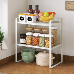 Kitchen supplies layered storage rack double-layer cabinet dish storage rack sink side plate drain rack countertop rack