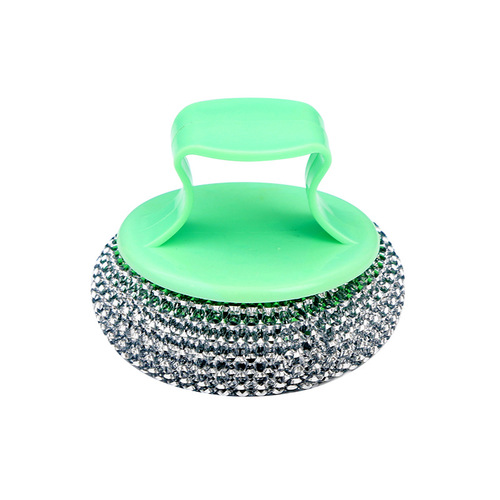 Stainless steel cleaning ball does not shed wire household kitchen wire with handle extra large brush pot dishwashing artifact large steel wire ball