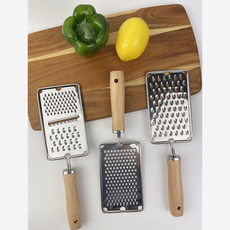 厨房不锈钢木手柄芝士奶酪大号多功能食物刨蔬菜刨