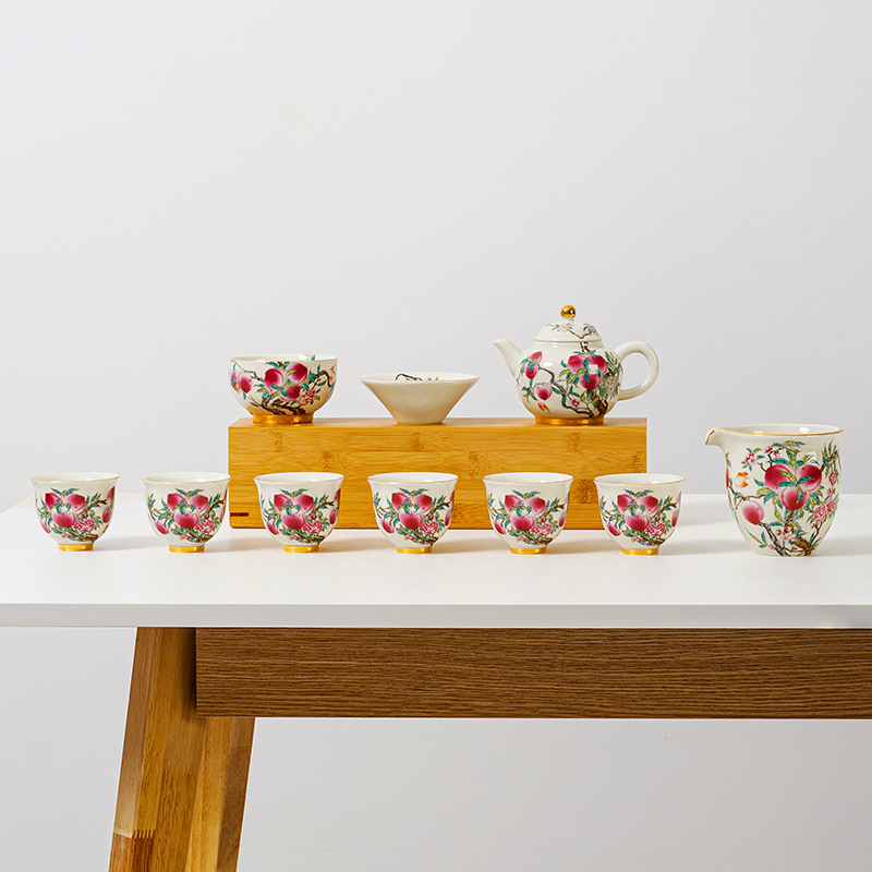 轻奢茶具功夫套装一体客厅家用泡茶壶日式办公室新款陶瓷茶杯高档