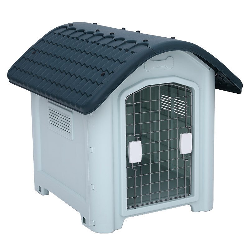 Perrera al aire libre a prueba de lluvia, casa para perros de verano, casa para perros grande interior, cuatro estaciones, casa para perros al aire libre de plástico impermeable universal