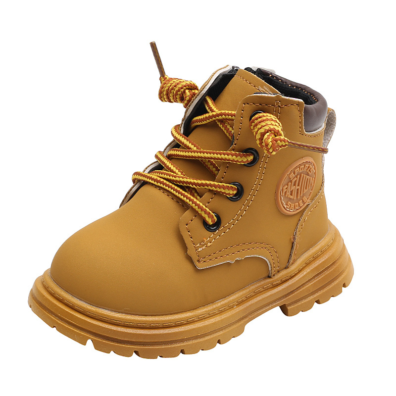 Martin 2022 Herbst/Winter Neue Kinderschuhe Mädchen Baby Kleine Gelbe Jungen Casual Kurze Stiefel_voghion.com