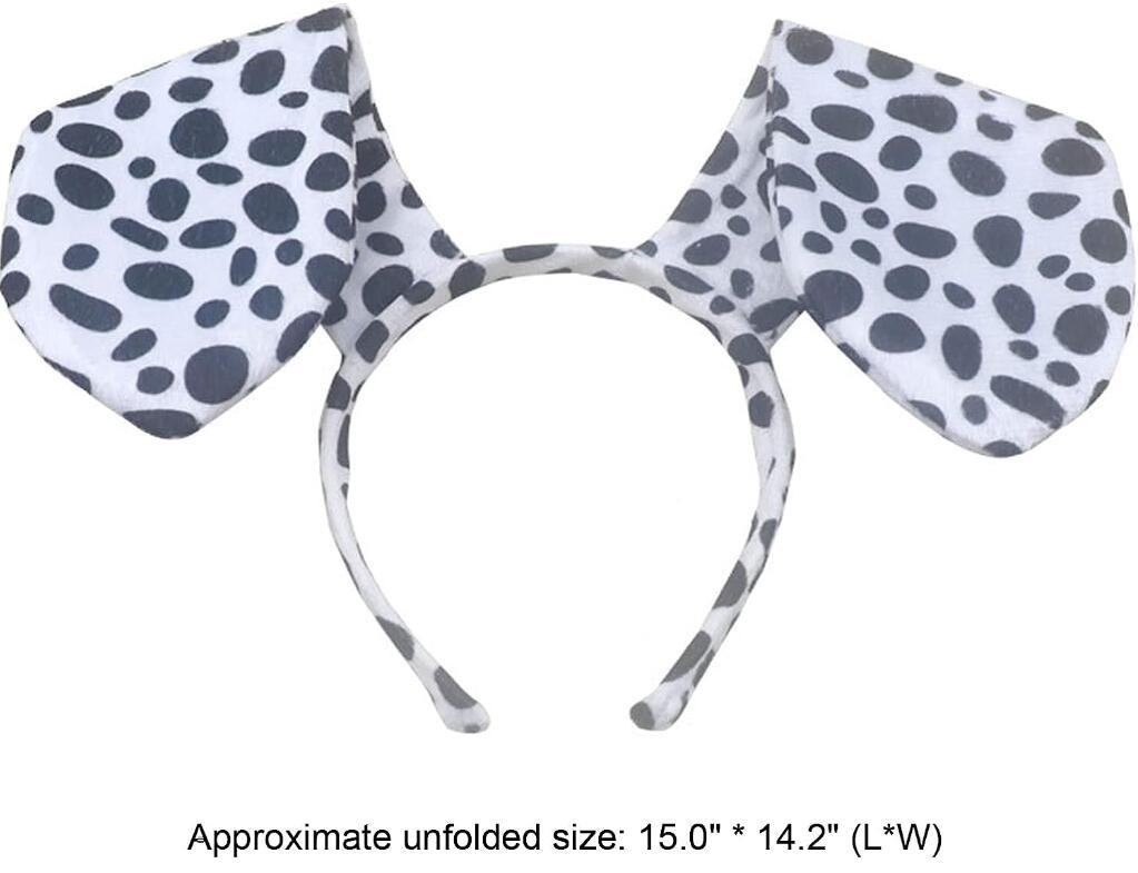 Fascia per capelli dalmata di Halloween, orecchie, guanti, gonna, travestimento per Halloween_voghion.com