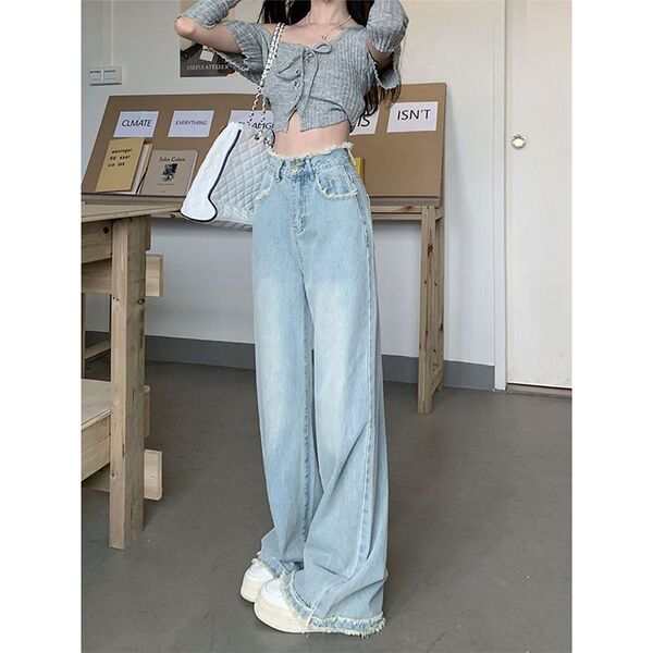 Blue autumn jeans