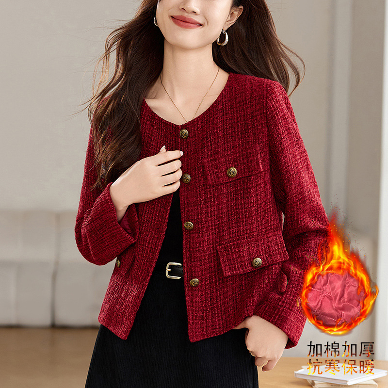 Real shot small fragrant style short coat 2024 new spring and autumn tweed small suit temperament coat women