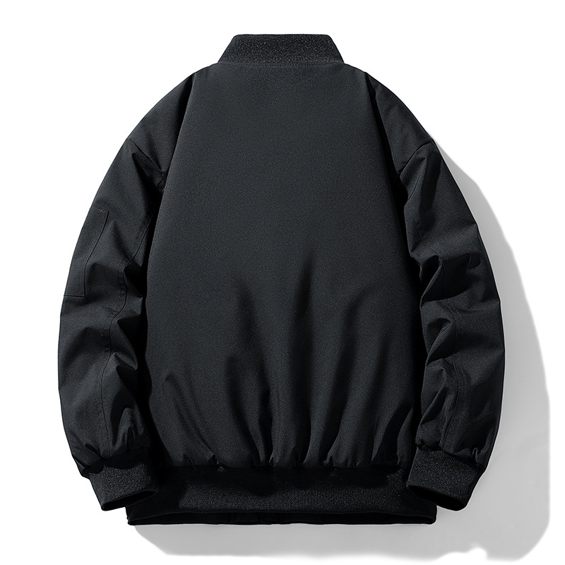 Chaqueta de vuelo de otoño y invierno transfronterizos de estilo americano, cuello de béisbol para hombres y mujeres, chaqueta de algodón, chaqueta de algodón de tamaño extra