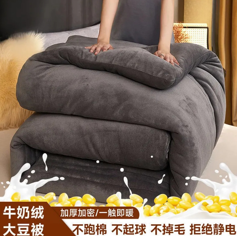 Thickened Winter Milk Velvet Quilt Core, Double-Sided Velvet for Single or Double Student Dormitory, Available in Multiple Sizes