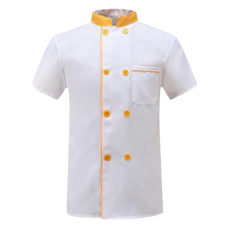 Factory direct sale chef clothes summer short-sleeved men and women Hotel overalls autumn and winter long-sleeved white kitchen uniform wholesale