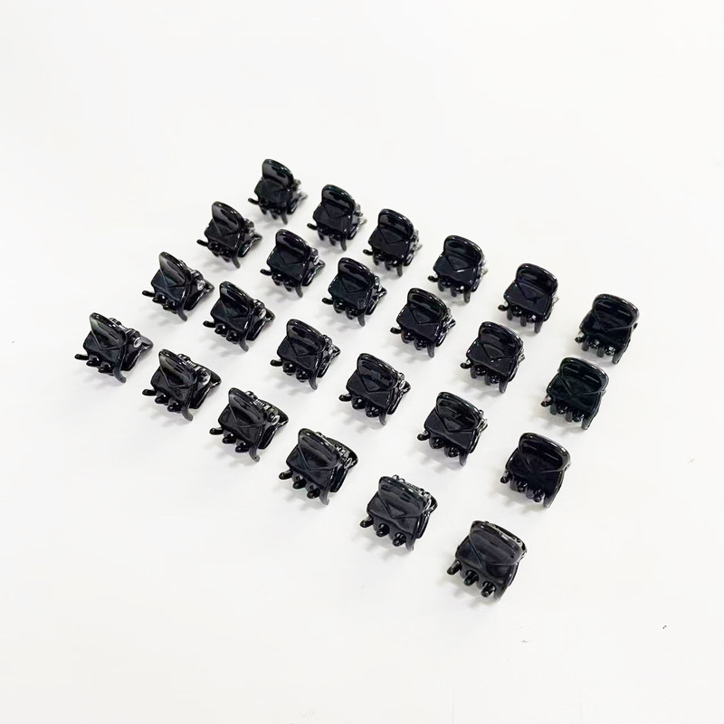ミニヘアクリップ ブラック ヘアピン 女の子 可愛い 前髪クリップ アクリル プリンセスヘア ドレッシングアクセサリー|undefined