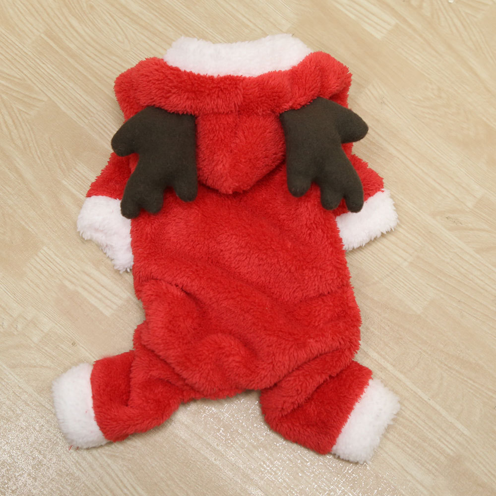 Pequeño perro mediano Año Nuevo perro gato suministros para mascotas ropa Otoño e Invierno cuatro pies ropa de algodón acolchado ropa de transformación fábrica al por mayor