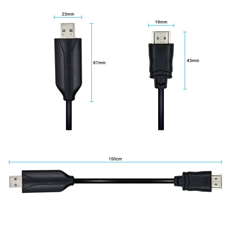 USB3.0 к HDMI переходник, кабель для компьютера, преобразование видео USB-адаптер HDMI вывод 1080p 60Гц