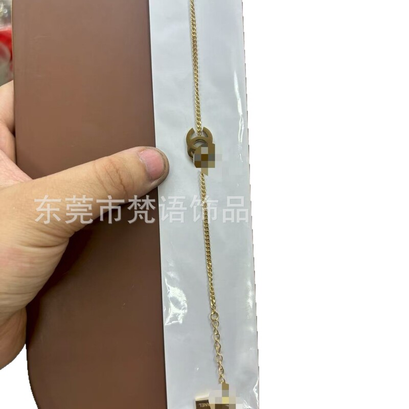 跨境新品小香家双cc不锈钢   18K手链项链钛钢女时尚热款首饰批发|undefined