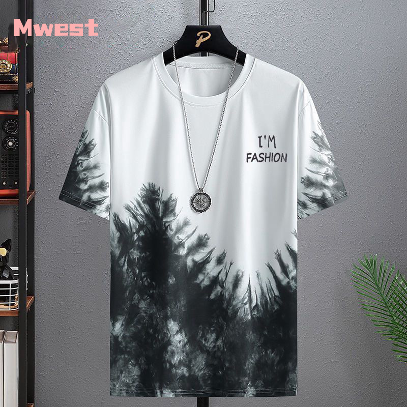 2023 Verano de seda de hielo de secado rápido camiseta de manga corta de los hombres camiseta de los hombres sueltos deportes casual camisa de media manga delgada de la moda