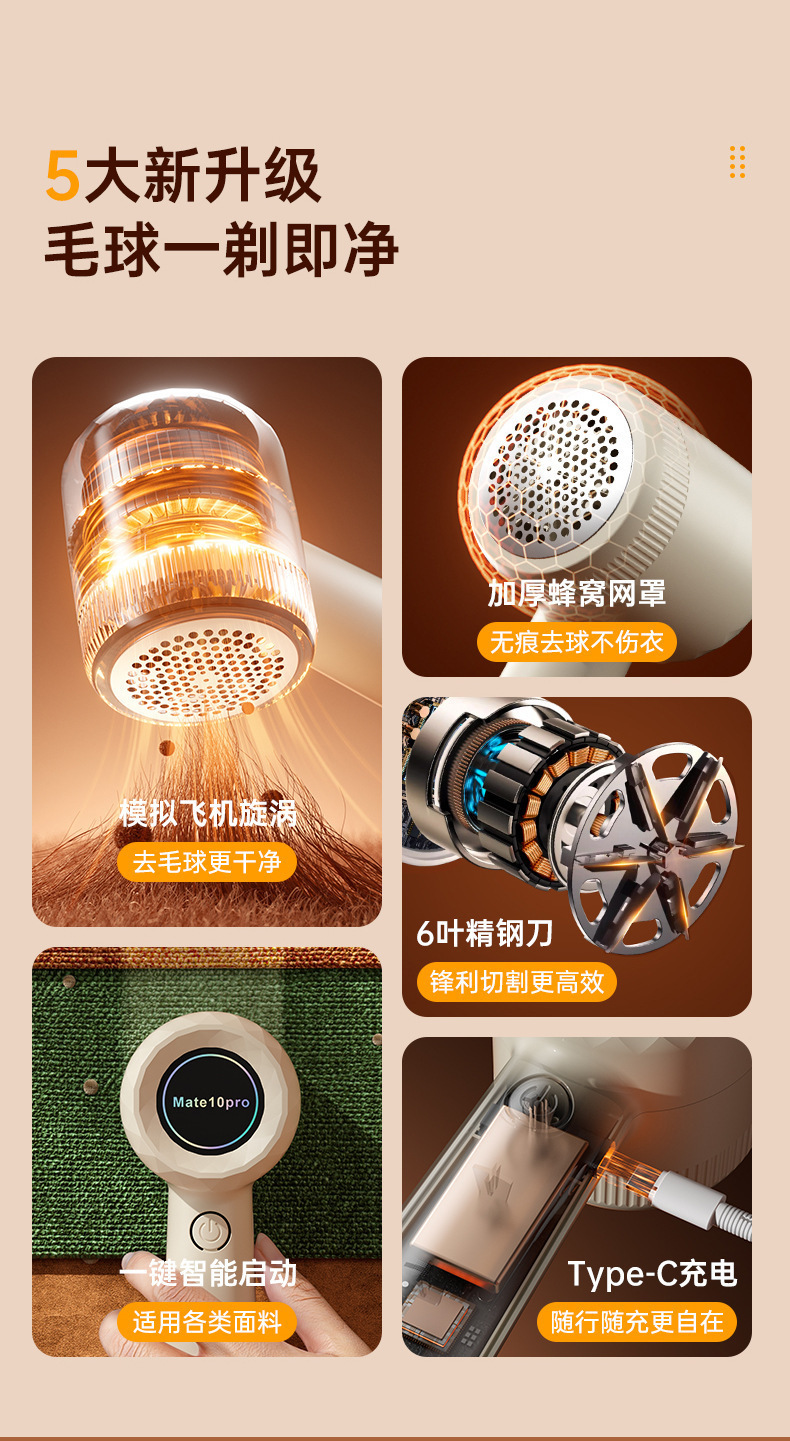 Household Rechargeable Lint Remover Fabric Shaver Garment Pilling Remover Fabric Pill Trimmer Manufacturer Wholesale
