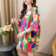 短袖t恤女中长款夏季2025新款宽松ins韩版闺蜜装宽松体恤上衣