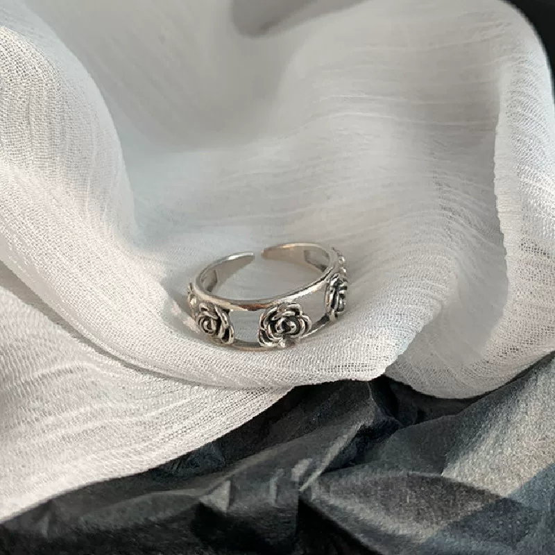 Retro fashionable fresh ring, jewelry, accessory, Japanese and Korean, city style, internet celebrity