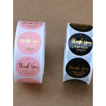 L 44020 Gold foil thank you stickers �̽��л�����ֽ