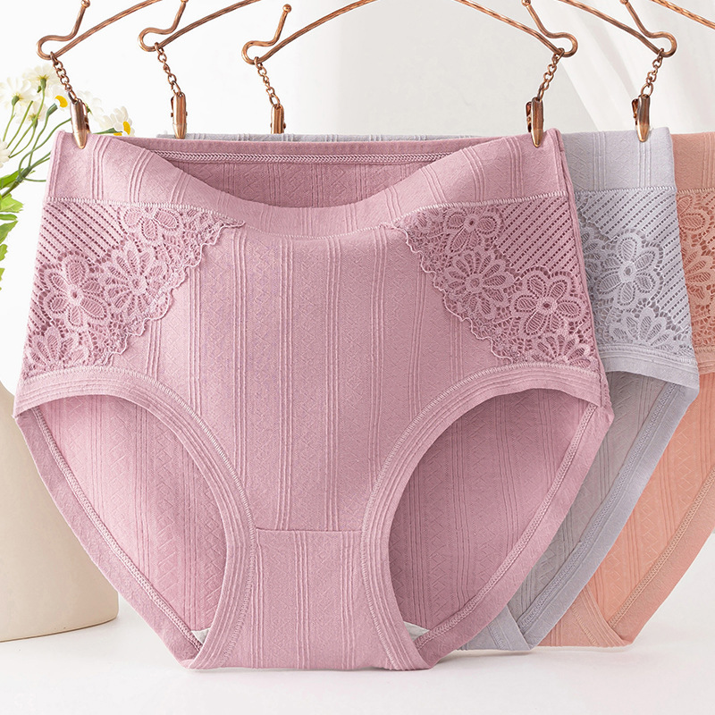 Mother's Underwear Women's Pure Cotton Antibacterial High Waist Middle-aged and Elderly People's plus size-size Women's Shorts