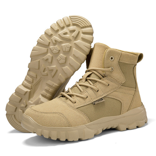 Autumn/Winter High-Top Outdoor Military Boots Fashion Casual Shoes Outdoor Hiking Trekking Boots High-Top Martin Boots Combat Training Boots