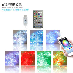 新款皮線燈幻彩窗簾燈塗鴉RGB聖誕燈串藍牙燈串APP仙女燈氛圍裝飾