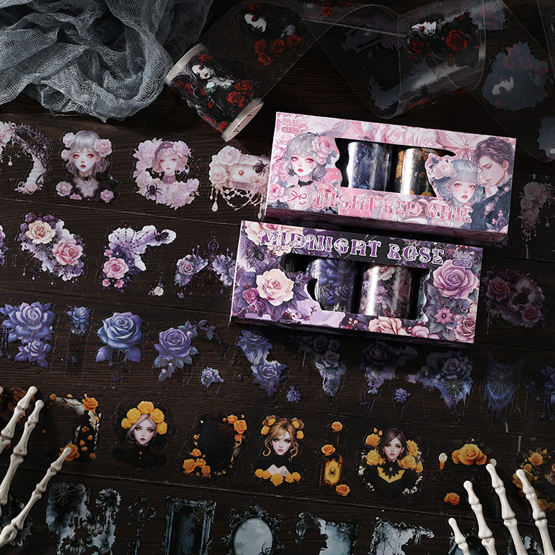 Nether Rose Series Cross-border Retro Personaje Mito Tema pet Impermeable Diy Cuenta Mano Decoración Cinta Conjunto