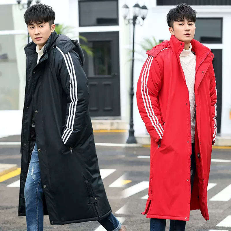 中国队运动棉衣男长款过膝男女儿童体育舞蹈游泳棉服外套冬训大衣