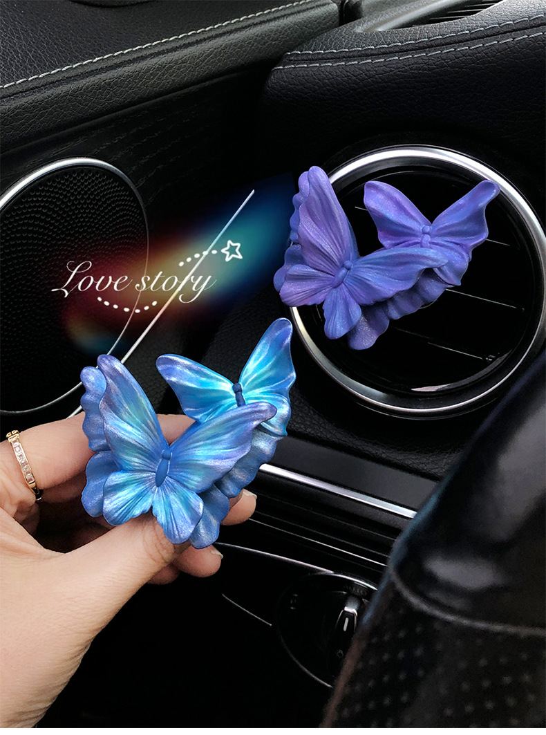 Butterfly Car Aromatherapy Air Outlet Decoration Car Perfume High-grade Fragrance Expansion Stone Car Accessories Ornaments Gift for Women