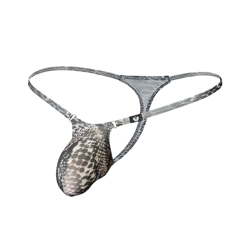【Factory】Leopard Print Sexy Men's Low-Rise Thong Underwear 0505-1