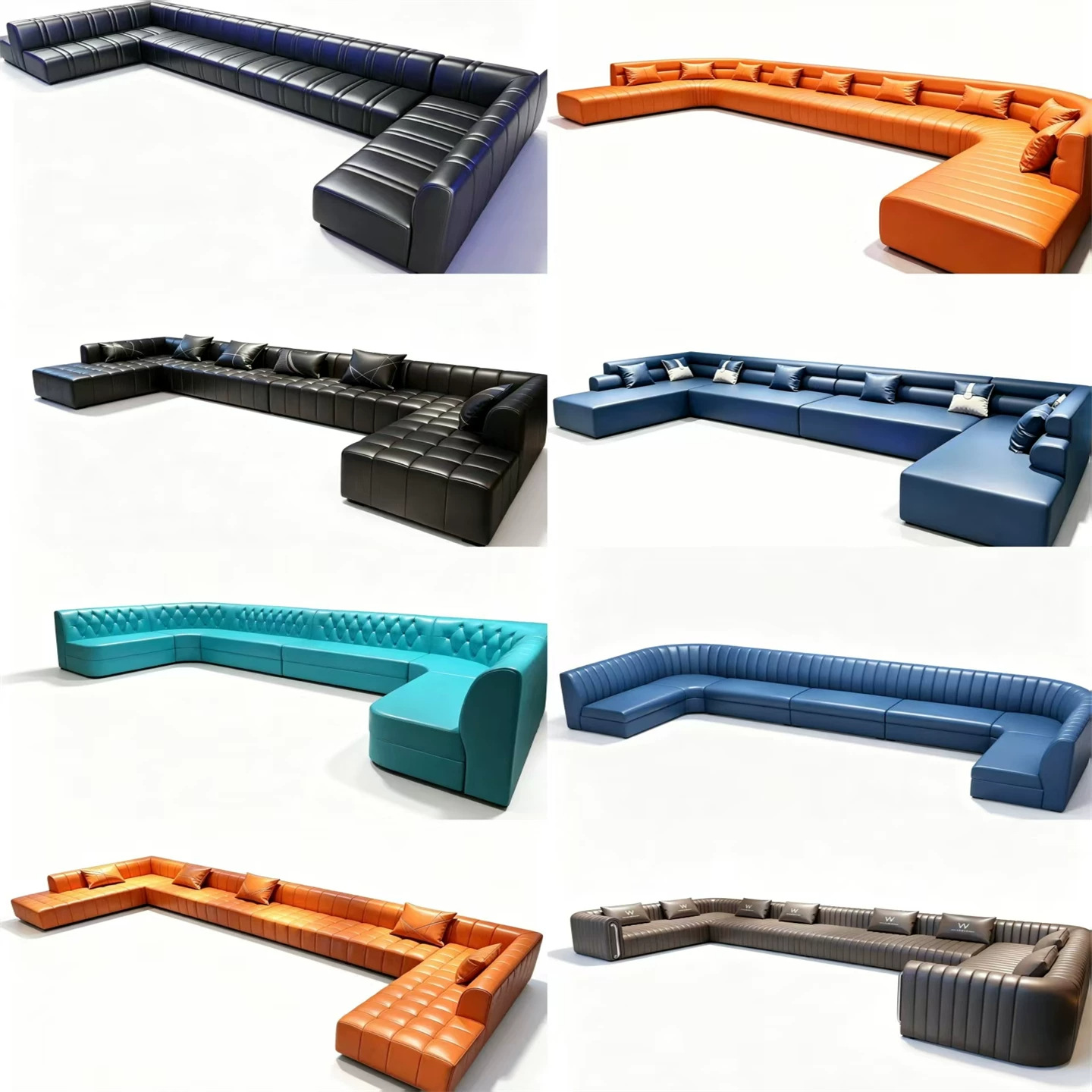 Customized Ktv Bar Sofa, Nightclub, Villa Party Room, Karaoke Room Sofa, Lounge Bar U-Shaped Booth, Coffee Table