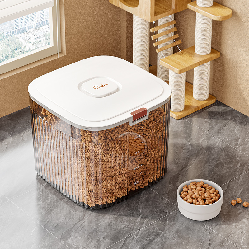 투명회색 곡물저장통 특대형【7.5-9kg】