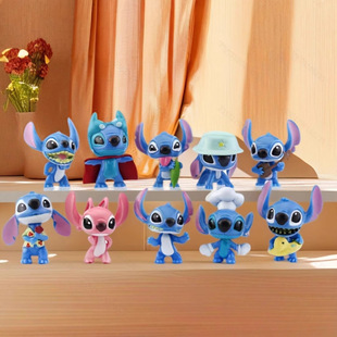 Blue Long-Eared Dolls 10 Styles 21 Stitch Interstellar Boy Birthday Cake Decorations Doll Cartoon Desserts
