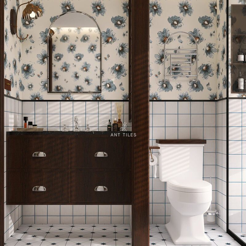 French Retro Bathroom Tiles, Bathroom, Toilet, Kitchen Small Tiles, Cafe, Clothing Store, Villa Balcony Floor Tiles