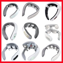 跨境颈椎按摩仪多功能家用智能语音脉冲热敷护颈仪脖子颈部按摩器