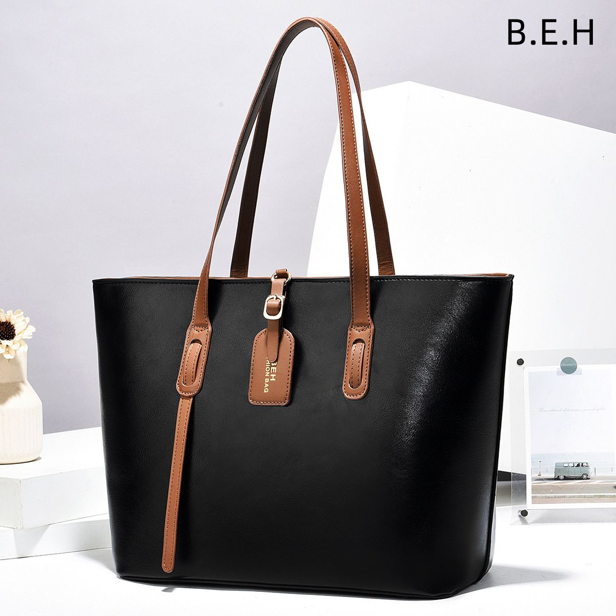 Bolso tote con estampado de piel de vaca, bolso de mujer Taizhou, bolso de hombro, bolso cruzado, bolso texturizado, BEHtotebags image 8