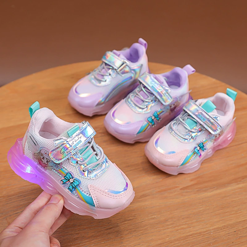 2022 весна и осень сетчатая принцесса детская спортивная обувь 1-6 лет
