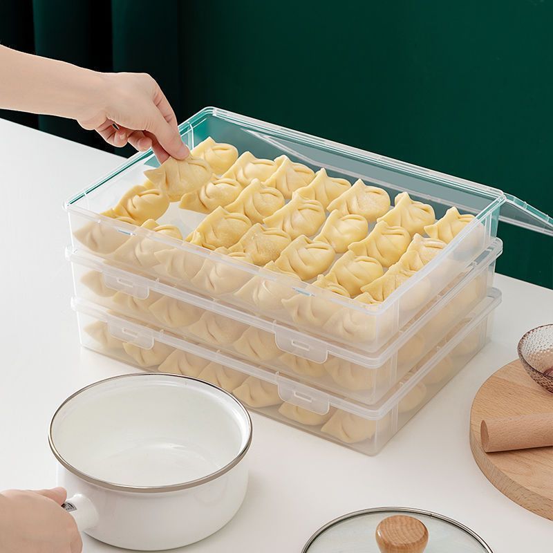 餃子・ワンタン用キッチン家庭用多層冷凍庫急速冷凍保存容器鮮度保持容器冷凍餃子容器|undefined