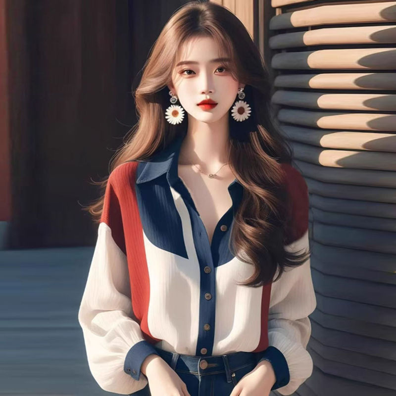 Thin Long-Sleeved Shirt, Long-Sleeved Shirt, Lace Bottoming Shirt, Women's New Top, Exquisite Fairy Chiffon Shirt