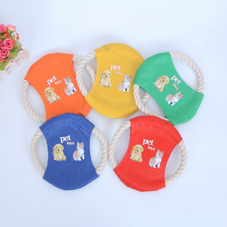 Frisbee de algodón para mascotas, juguetes de entrenamiento para perros, dientes molares para mascotas, juguetes para perros, comercio exterior, Frisbee especial para perros