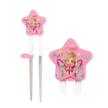 韩国进口儿童不锈钢筷子卡通珠珠的秘密Jouju吃饭练习训练筷二段