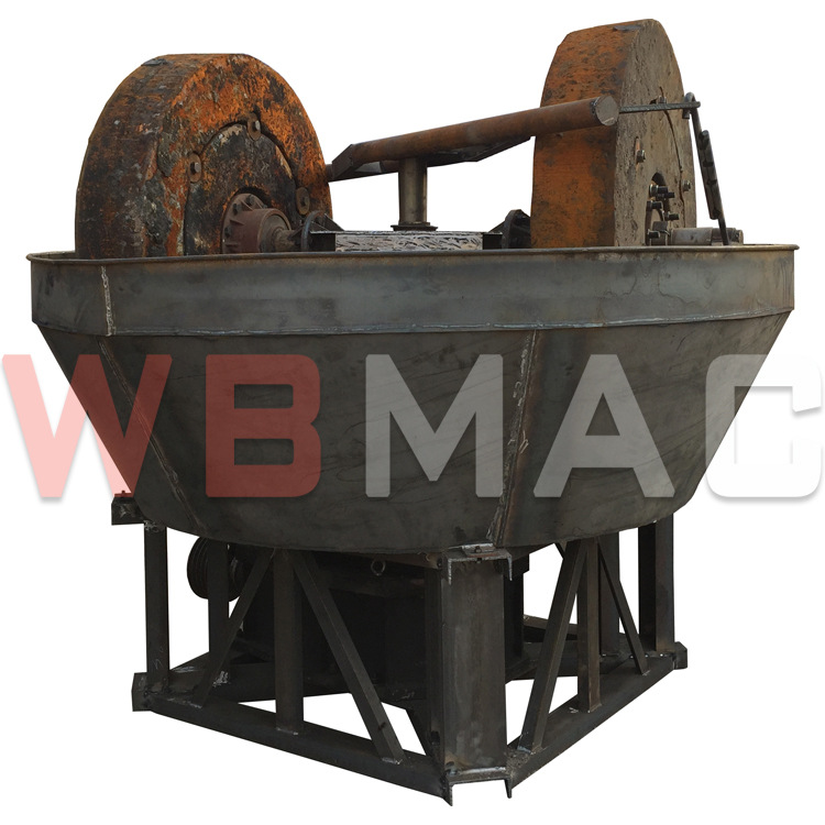 万铂机械碾金湿碾机YM-1200电碾子研磨选金设备全自动生产线现货