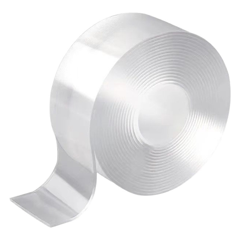 Fuerte cinta adhesiva nano PU adhesivo de doble cara transparente impermeable sin costura lavable TikTok Net pegamento mágico rojo al por mayor