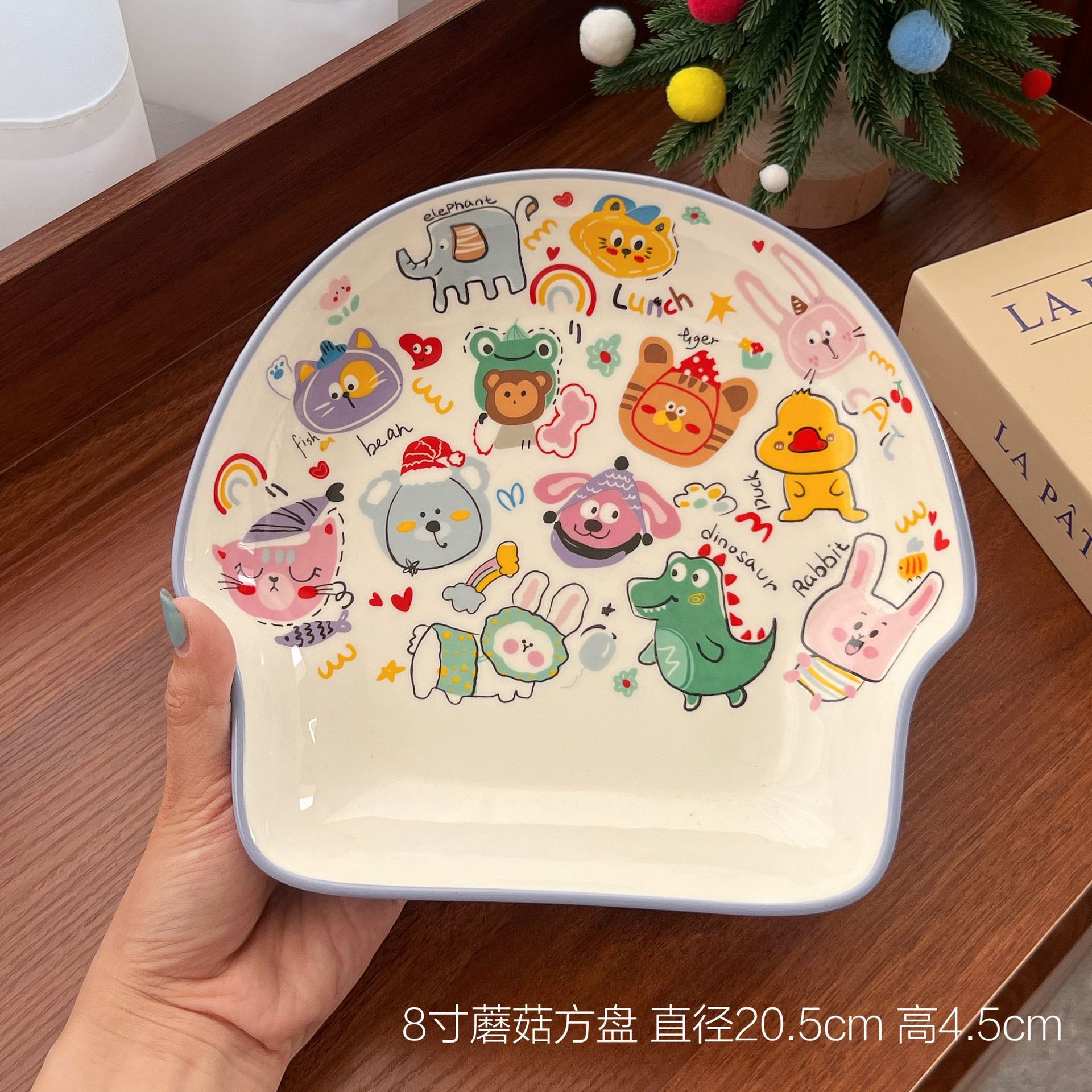 Spring Outing Season-Mushroom 8-inch Soup Plate