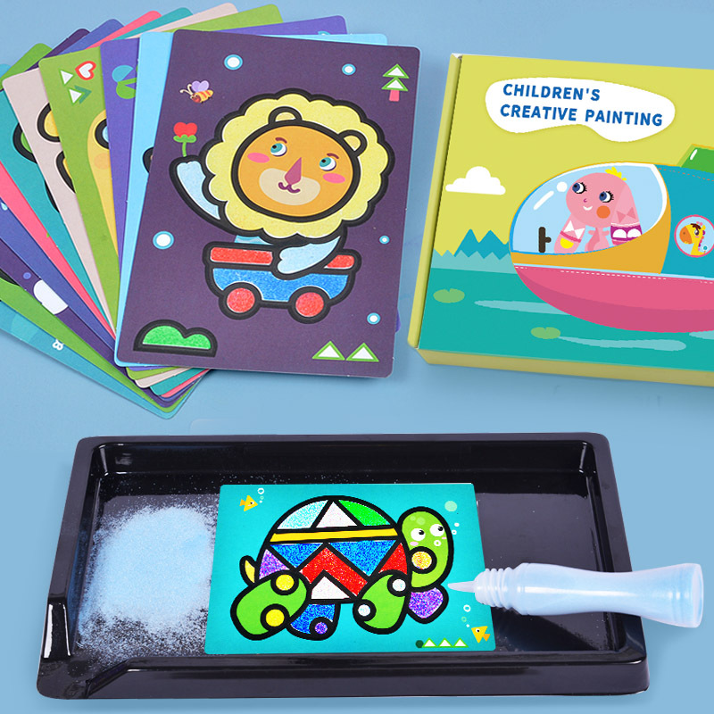 Hua Wu Children's Colorful Sand Painting Bottle Assembly 3D Shake Shake Sand Set Baby Creative Handmade DIY Girl Toys