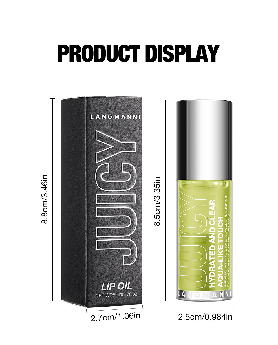 LANGMANNI 6-color large brush head lip oil and zirun lip oil are selling well on Amazon temu undefined