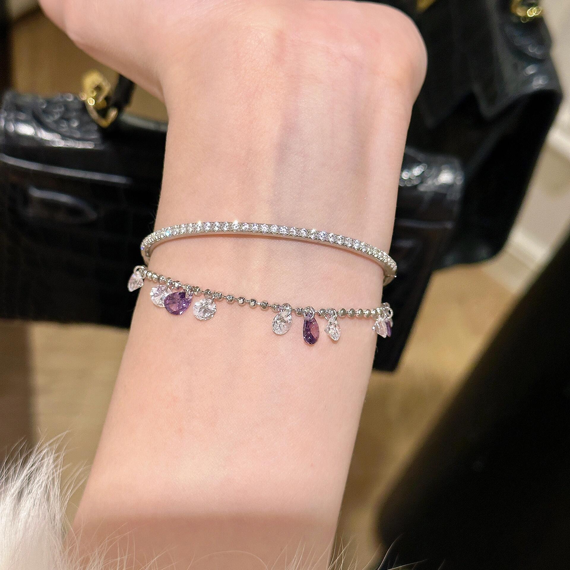Women's Gender Plating Design 925 Sterling Silver Bracelets Basic Classic Style IG Style